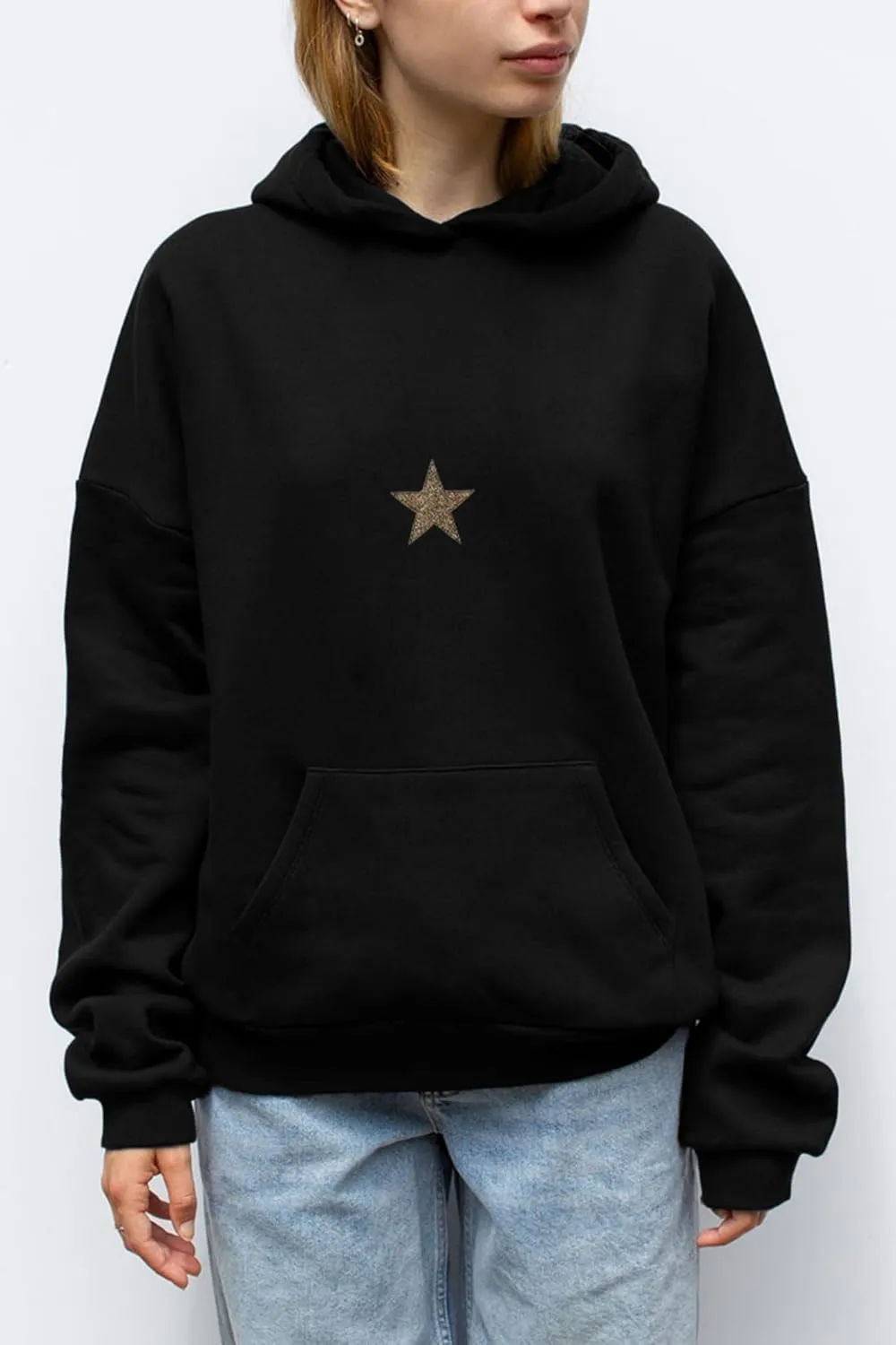 Women Y2k Leopard Print Star Graphic Oversized Hoodies Men Long Sleeve Fleece Hooded Sweatshirt Grunge Streetwear