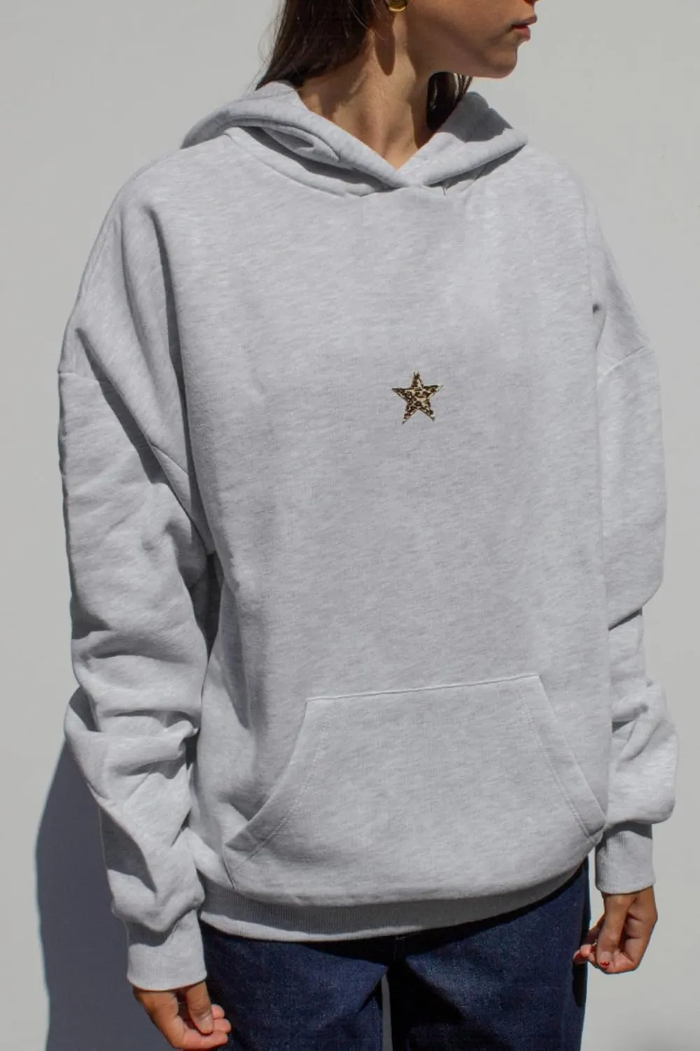 Women Y2k Leopard Print Star Graphic Oversized Hoodies Men Long Sleeve Fleece Hooded Sweatshirt Grunge Streetwear