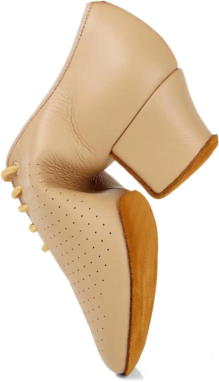 Women's Closed Toe Latin Dance Shoes Split-Sole Modern Salsa Teaching Ballroom Practice Dance Shoes,WDL-K21-Suede Sole-2Heel