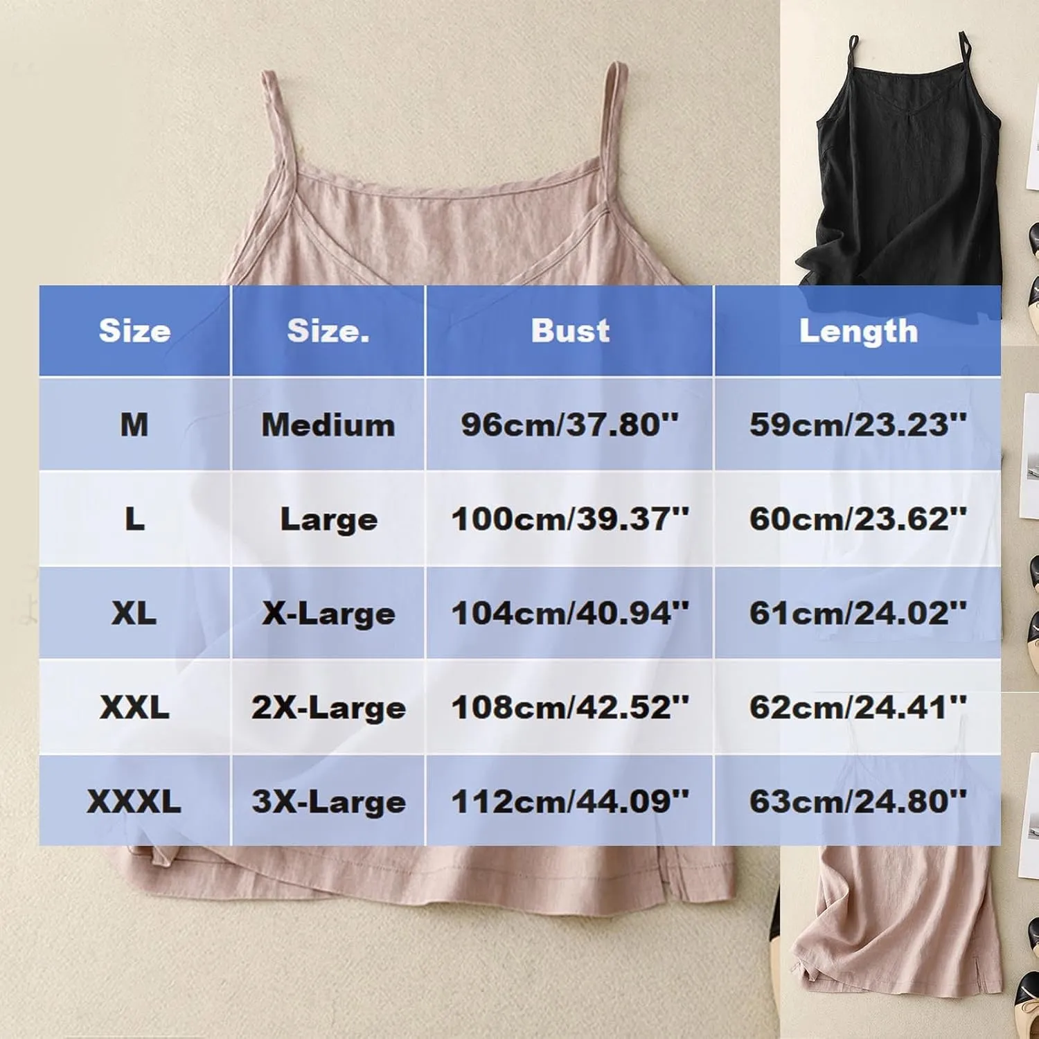 Womens Cotton Linen Camisole Tank Tops Casual V-Neck Sleeveless Crop Top Summer Loose Fit Spaghetti Strap Cami Shirts