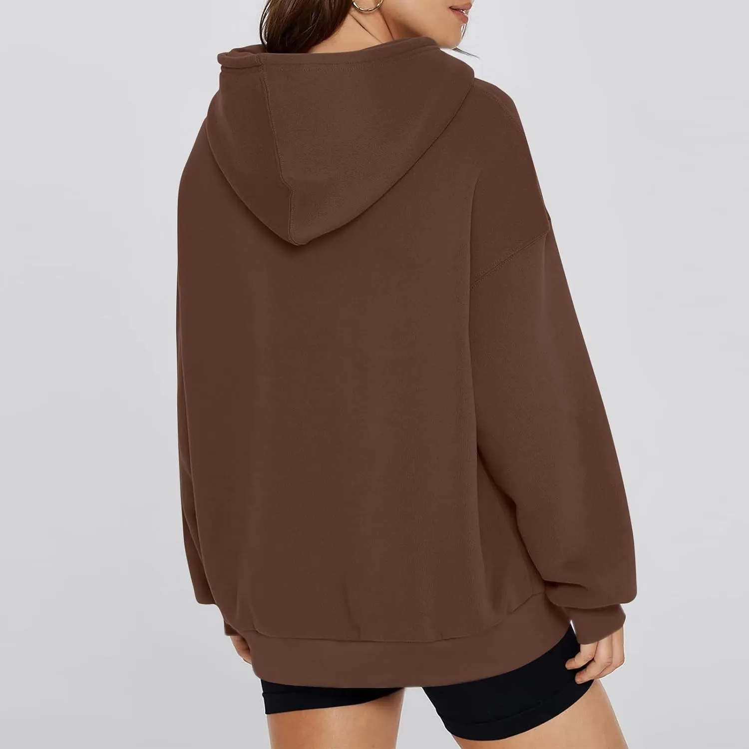 Women'S Fashion Hoodies & Sweatshirts 2024 Fall Drop Shoulder Pullover Sweaters Long Sleeve Tops With Pocket