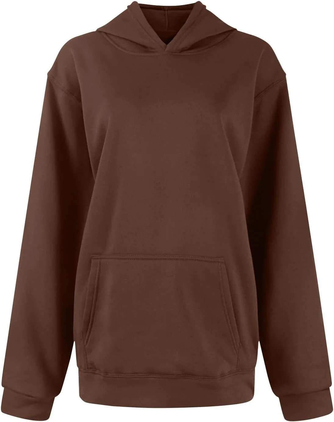 Women'S Fashion Hoodies & Sweatshirts 2024 Fall Drop Shoulder Pullover Sweaters Long Sleeve Tops With Pocket