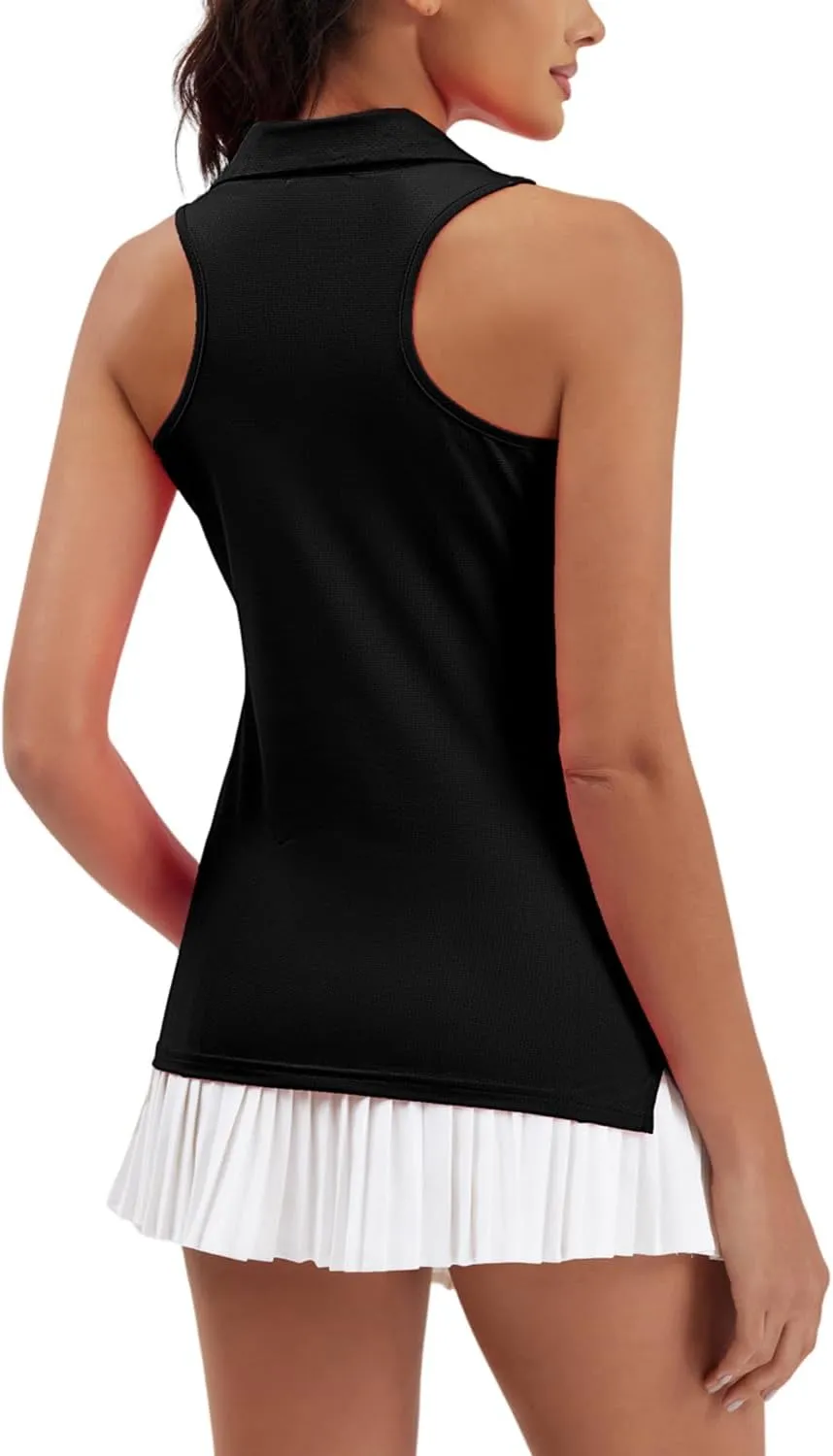 Women's Golf Shirts Sleeveles Tennis Polo Racerback Tank Top Athletic T Shirts