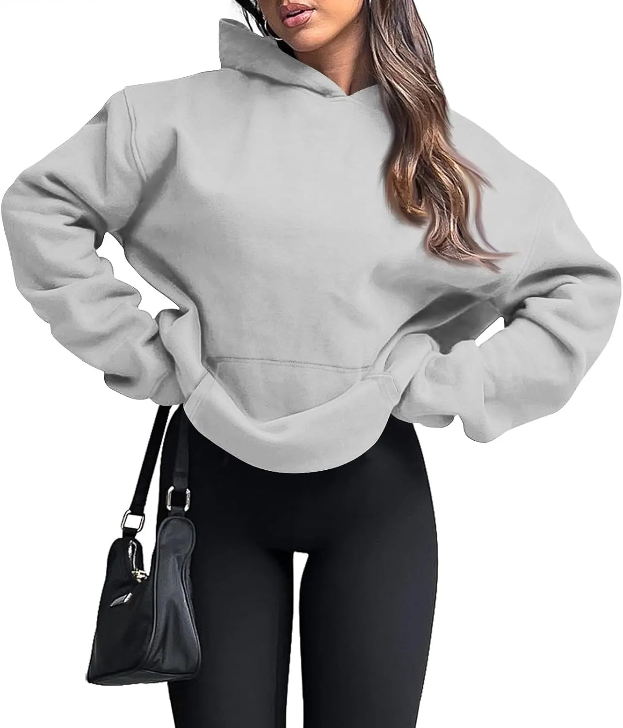 Womens Hoodies Pullover Fleece Lined Oversized Hooded Sweatshirts Teen Girls Sweaters Y2k Hoodie with Pockets