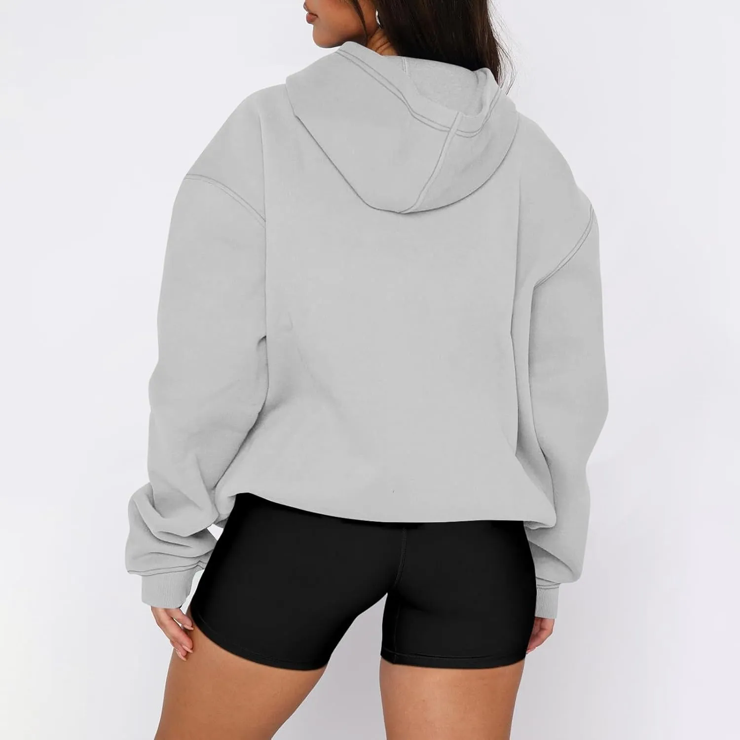 Womens Hoodies Pullover Fleece Lined Oversized Hooded Sweatshirts Teen Girls Sweaters Y2k Hoodie with Pockets