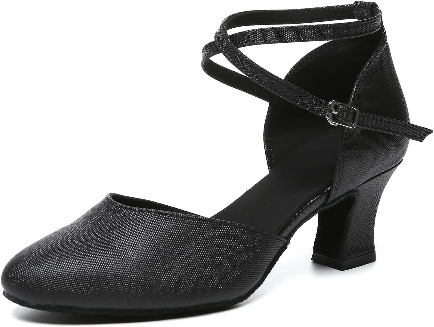 Women's Latin Dance Shoes Closed Toe Ballroom Salsa Tango Performance Dancing Practice Shoes