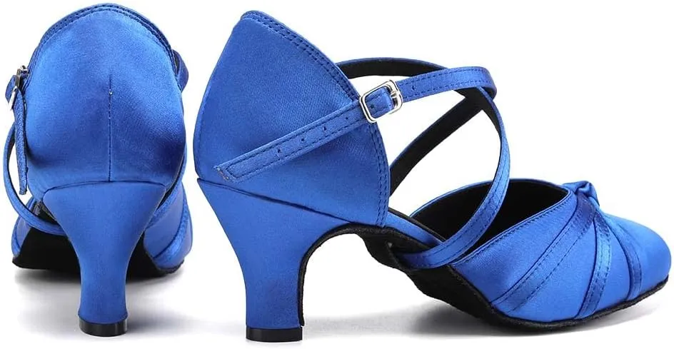 Women's Latin Dance Shoes with Rhinestones Open Toe Ballroom Salsa Performance Dancing Shoes