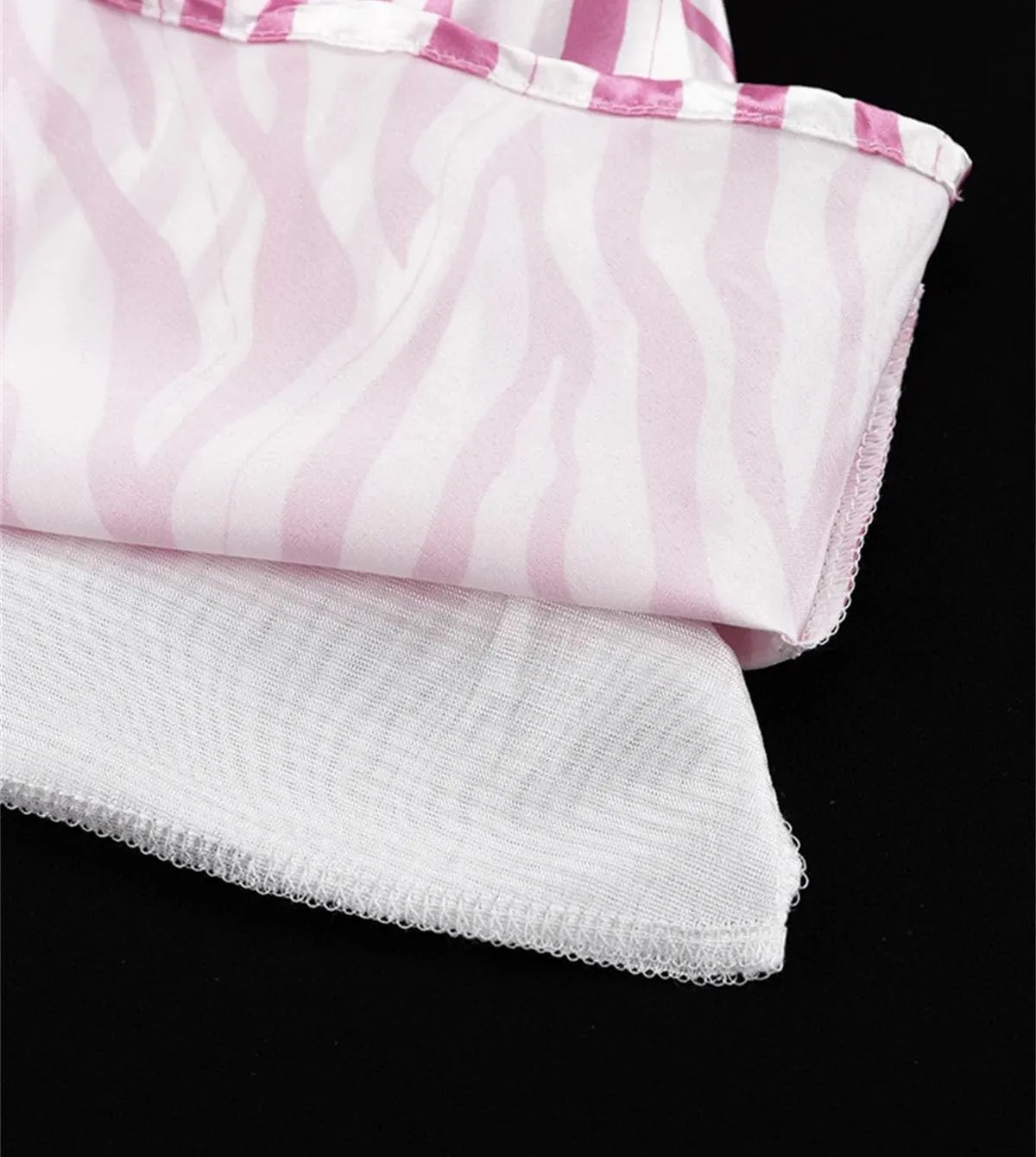 Women's Midi Skirts Elegant Contrast Printed High Waist Irregular Stripes Zipper Skirt