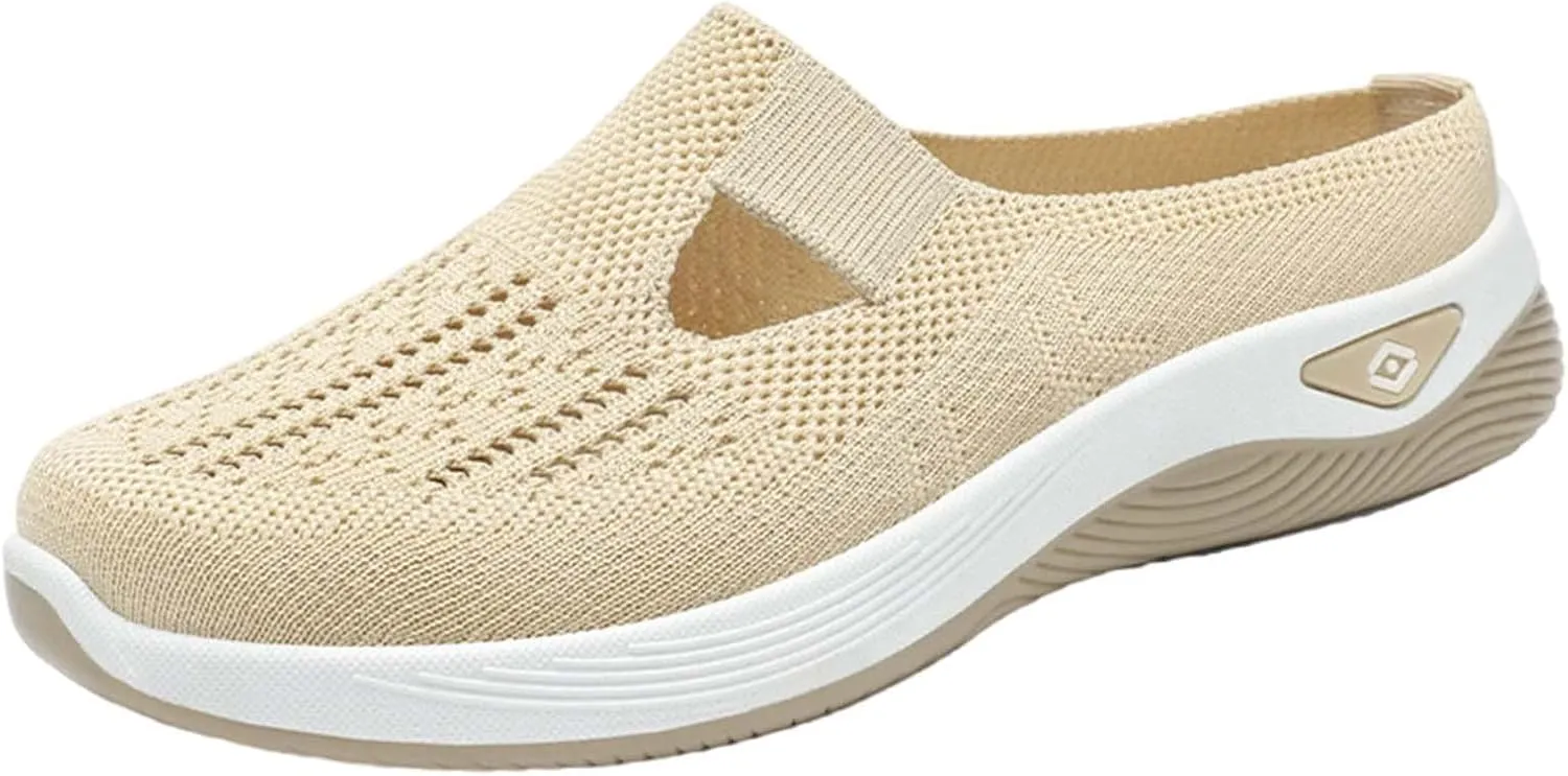 Womens Orthopedic Loafers Comfortable Slip On Knitted Sneakers with Arch Support for Walking Running Hiking Diabetic 2025