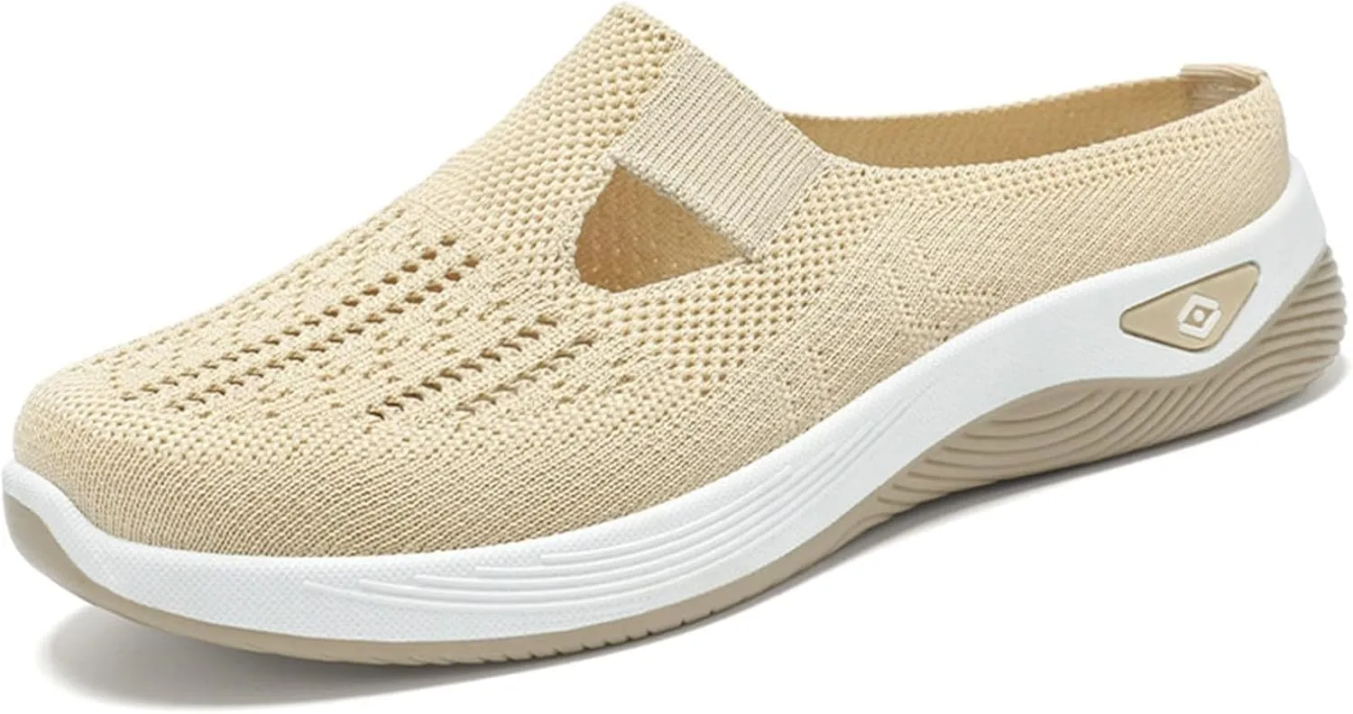 Womens Orthopedic Loafers Comfortable Slip On Knitted Sneakers with Arch Support for Walking Running Hiking Diabetic 2025