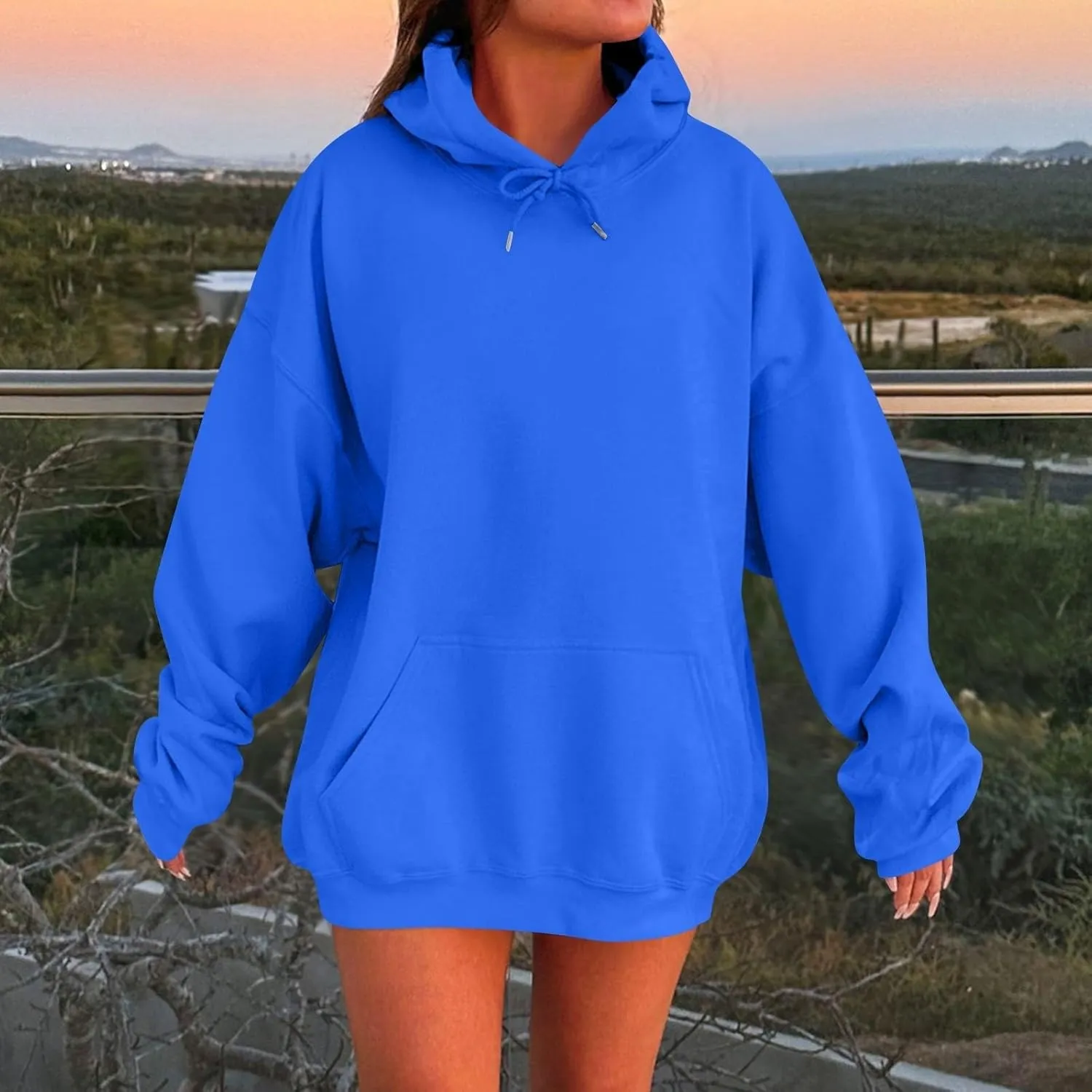 Womens Oversized Hoodies Drop Shoulder Cute Sweatshirts 2024 Fashion Pullover Tops Plus Size Trendy Preppy Outfits