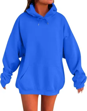 Womens Oversized Hoodies Drop Shoulder Cute Sweatshirts 2024 Fashion Pullover Tops Plus Size Trendy Preppy Outfits