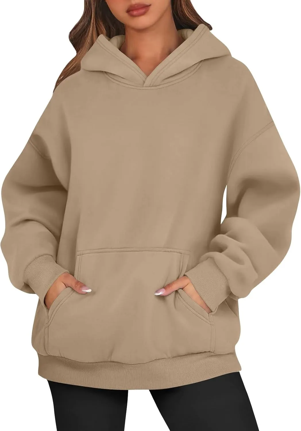 Womens Oversized Hoodies Fleece Sweatshirts Long Sleeve Sweaters Pullover Winter Fall Outfits Fashion Y2k Clothes