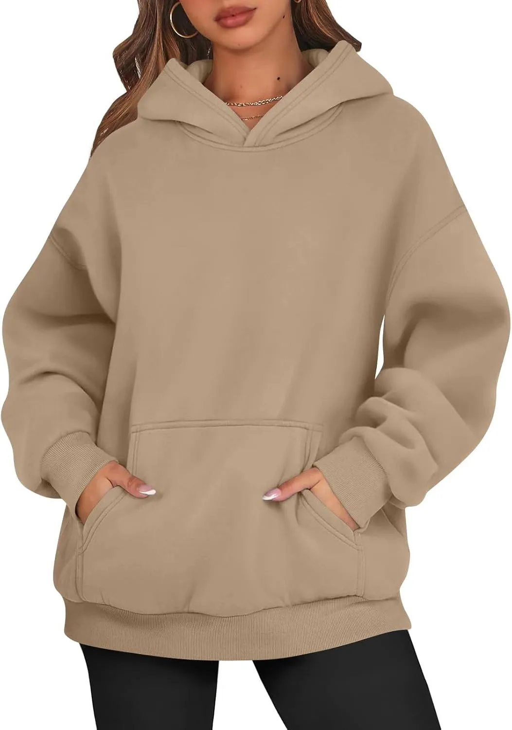 Womens Oversized Hoodies Fleece Sweatshirts Long Sleeve Sweaters Pullover Winter Fall Outfits Fashion Y2k Clothes