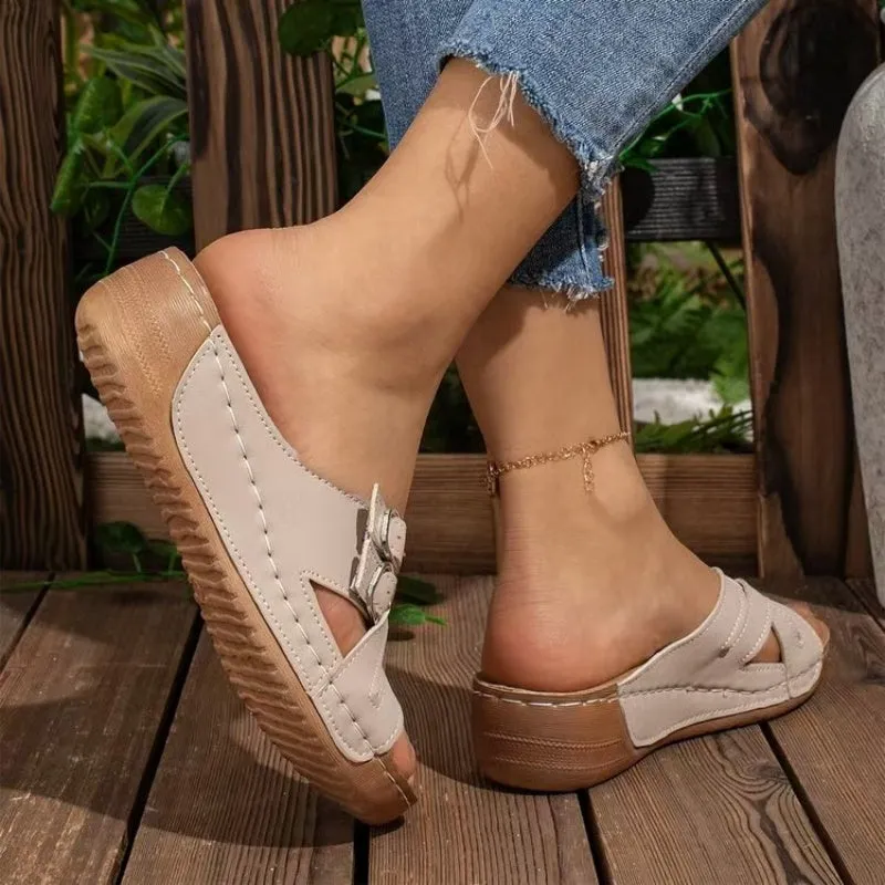 Women's Summer Adjustable Cross Strap Casual Sandals