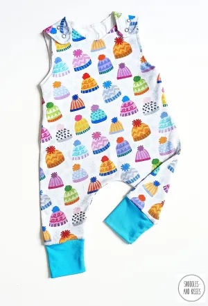 Woolly Hats Print Dungarees