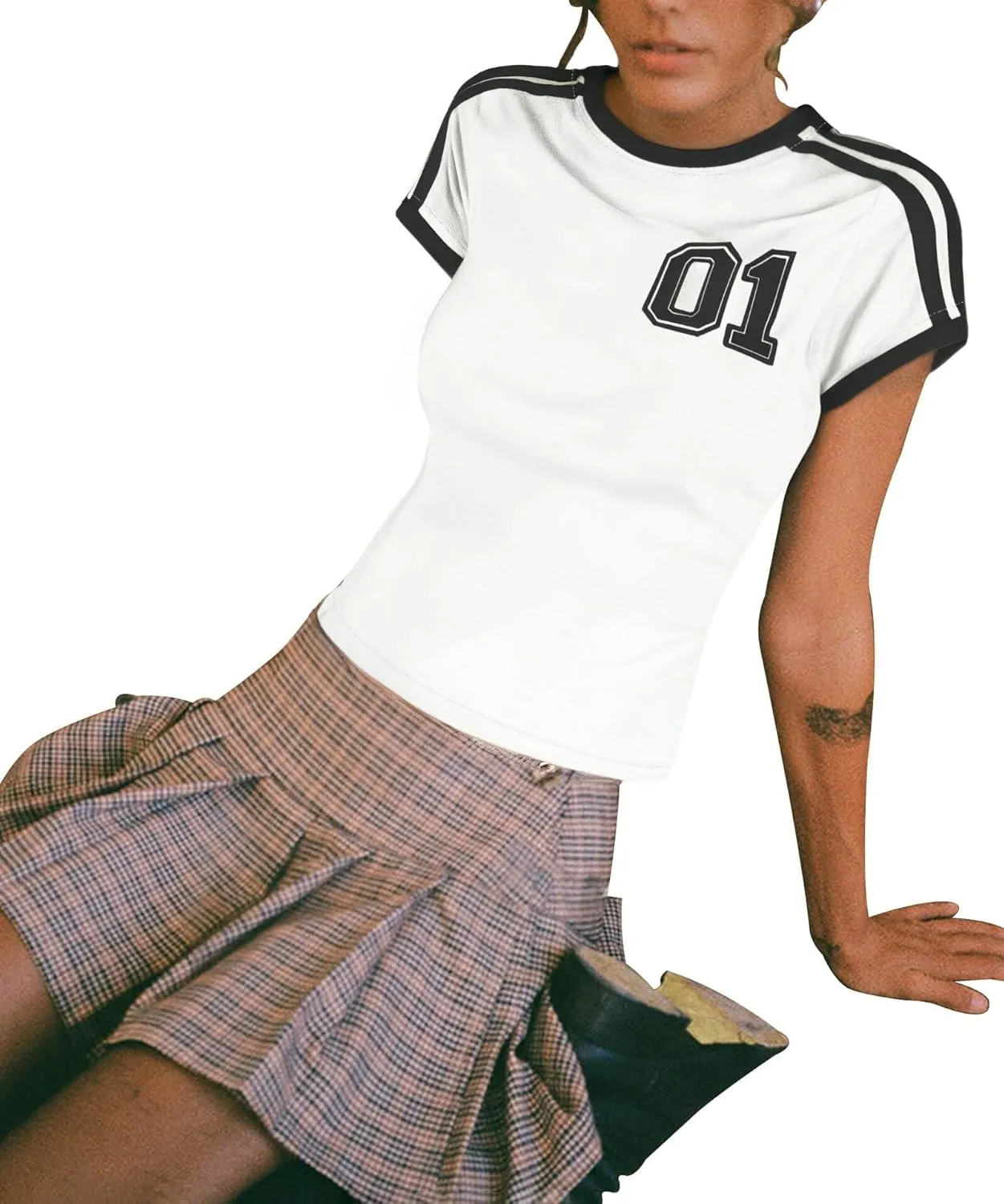 Y2k Graphic Baby Tees for Women Summer Short Sleeve Crop Tops Women T Shirts Going Out Tops Trendy Clothes