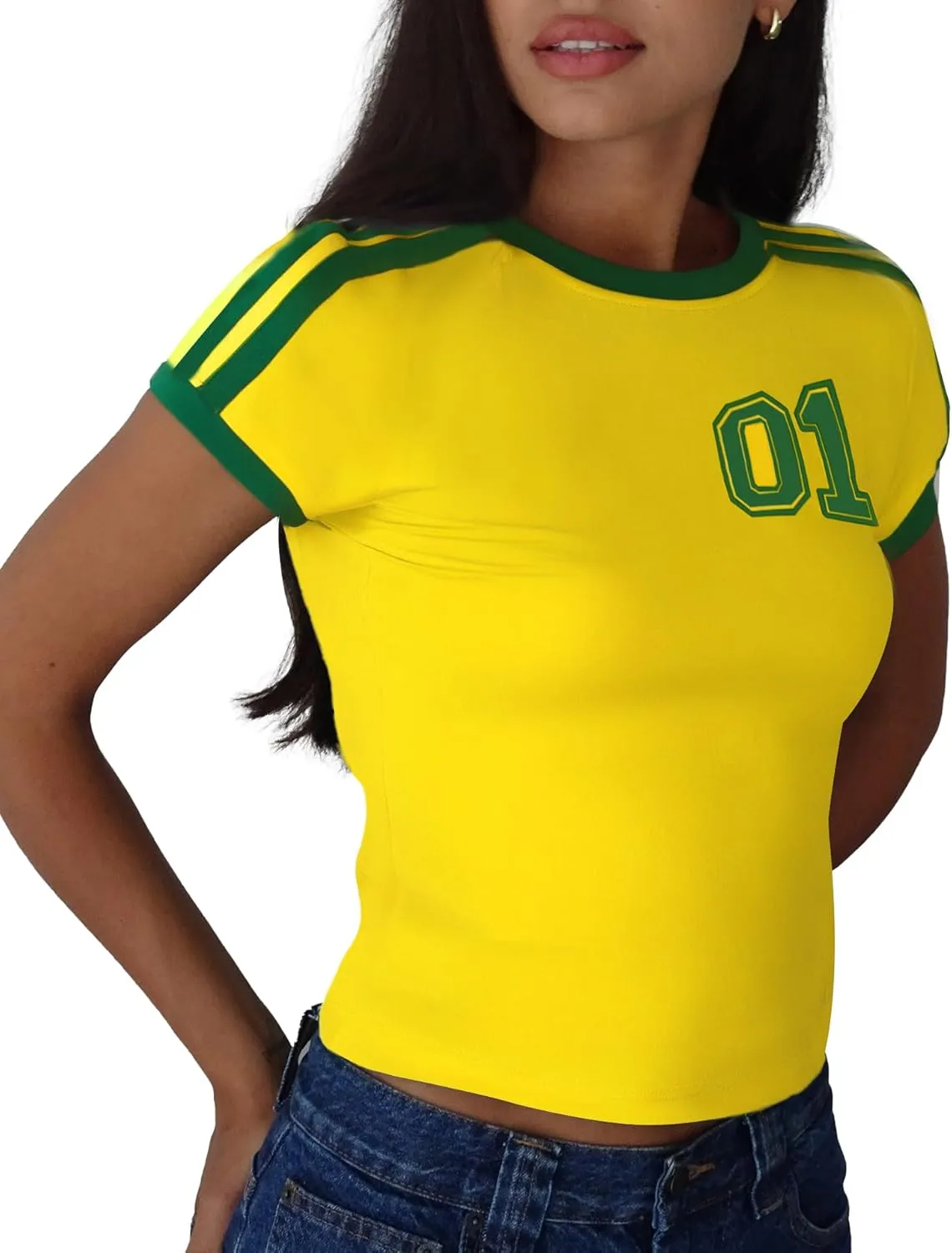 Y2k Graphic Baby Tees for Women Summer Short Sleeve Crop Tops Women T Shirts Going Out Tops Trendy Clothes