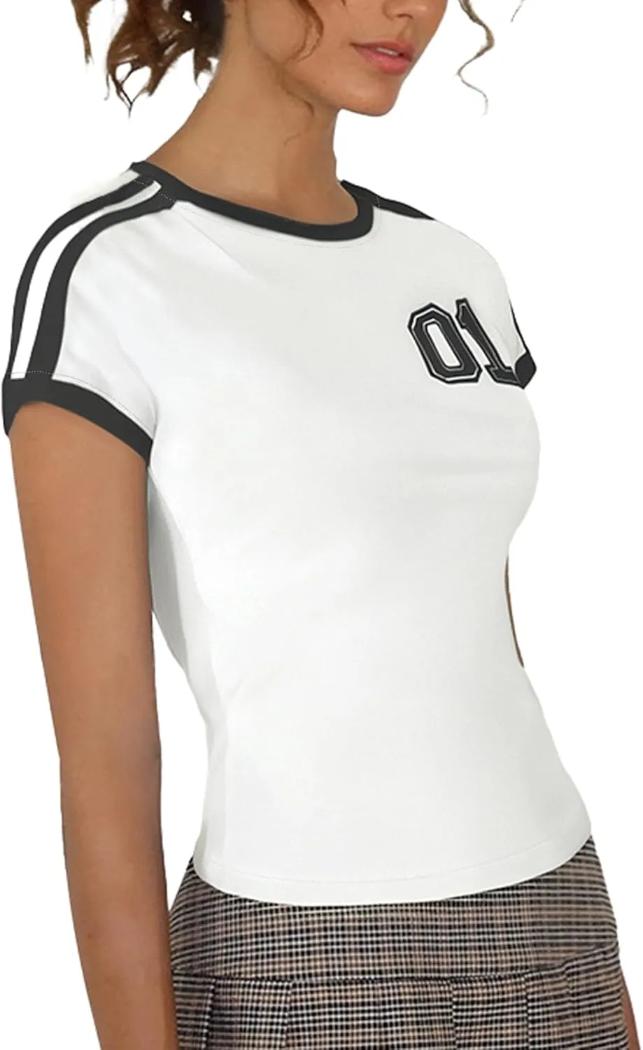 Y2k Graphic Baby Tees for Women Summer Short Sleeve Crop Tops Women T Shirts Going Out Tops Trendy Clothes
