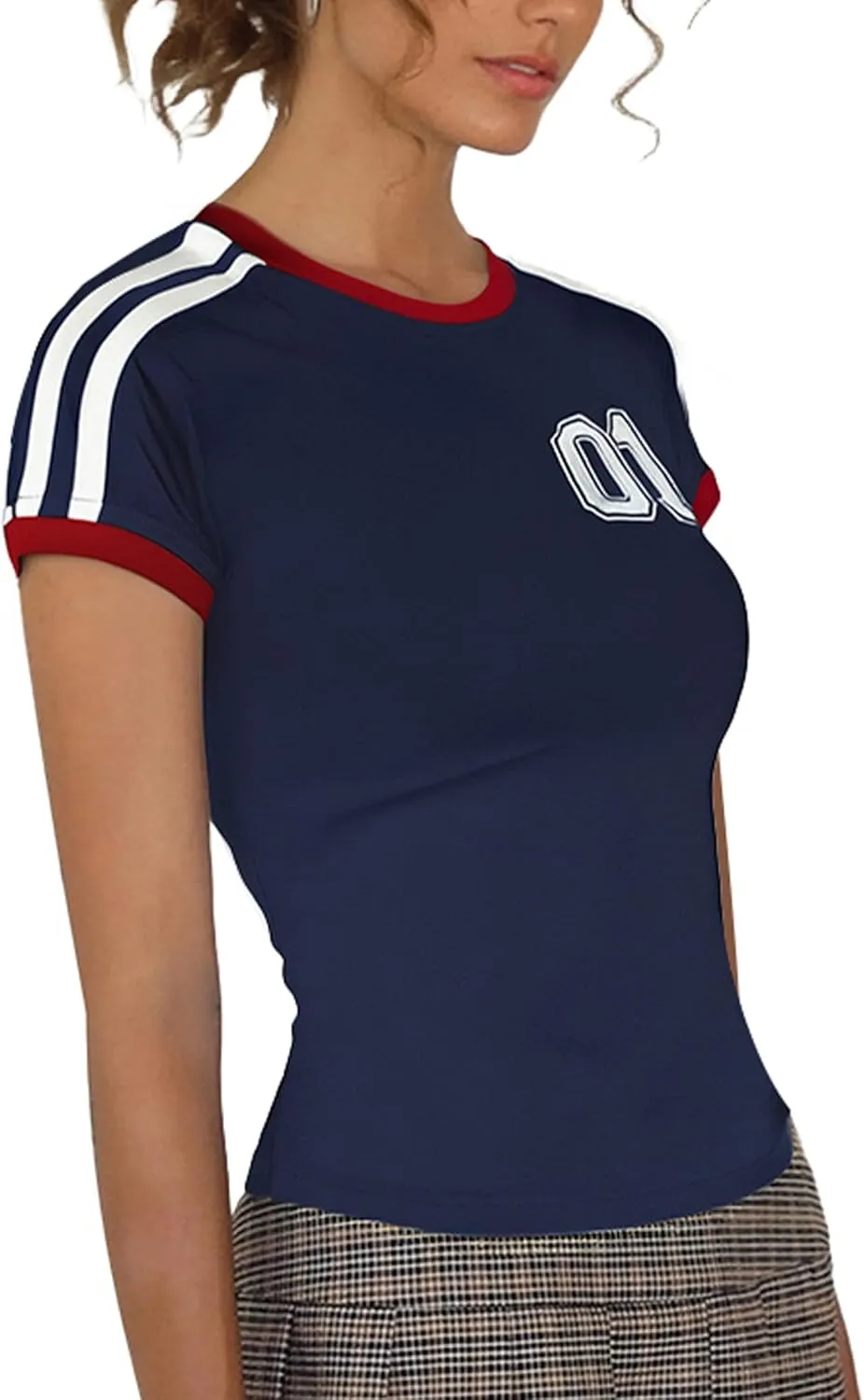 Y2k Graphic Baby Tees for Women Summer Short Sleeve Crop Tops Women T Shirts Going Out Tops Trendy Clothes