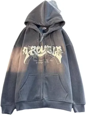 Y2K Unisex Streetwear - Hoodies for Men - Goth Hoodies for Women - Oversized Graphic Hoodie