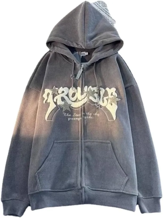 Y2K Unisex Streetwear - Hoodies for Men - Goth Hoodies for Women - Oversized Graphic Hoodie