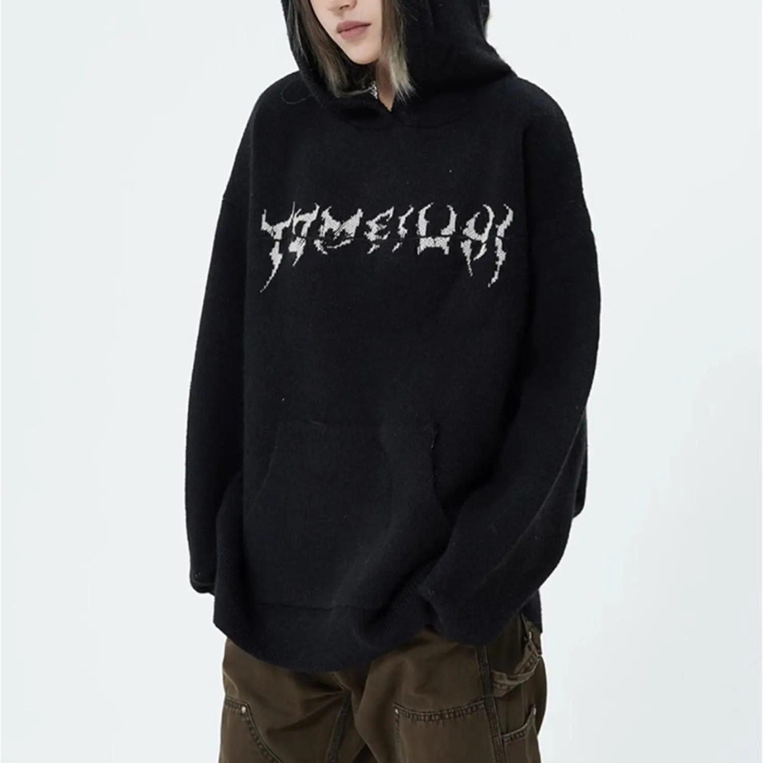 Y2K Unisex Sweater - Hoodies for Men - Goth Hoodies for Women - Aesthetic Clothes Oversized Graphic Sweater