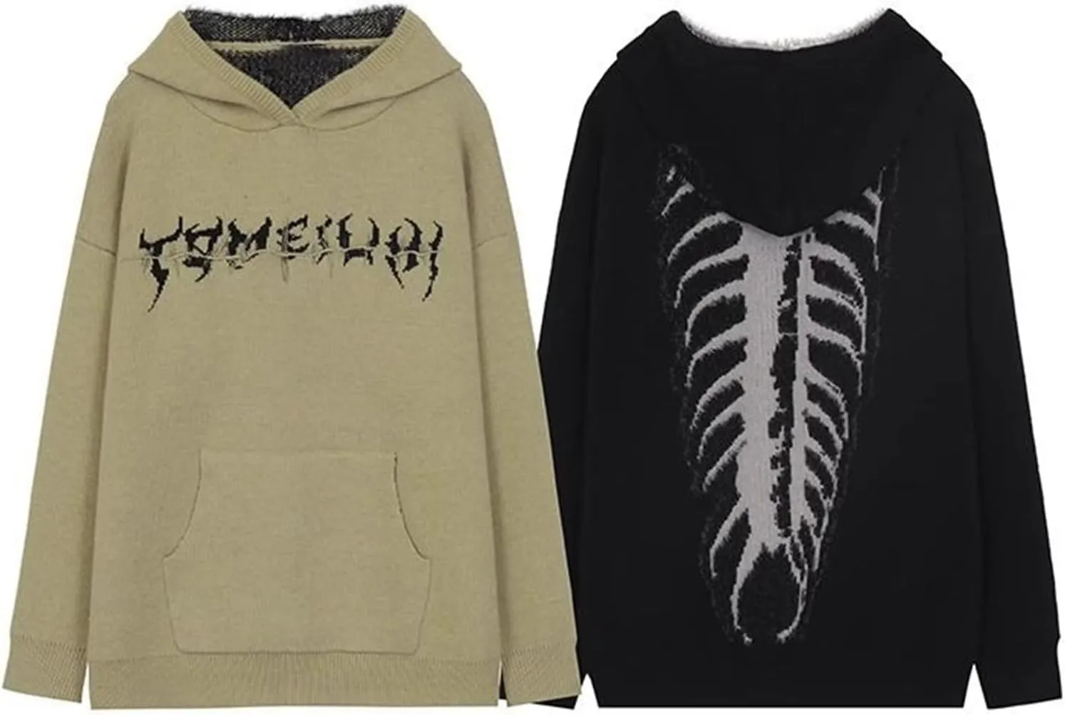 Y2K Unisex Sweater - Hoodies for Men - Goth Hoodies for Women - Aesthetic Clothes Oversized Graphic Sweater