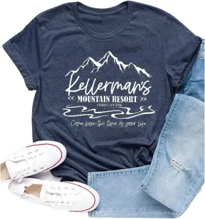 Yimoya Kellerman's Mountain Resort T Shirt Womens Favorite 80's Movie Tees Nobody Puts Baby in A Corner Shirt