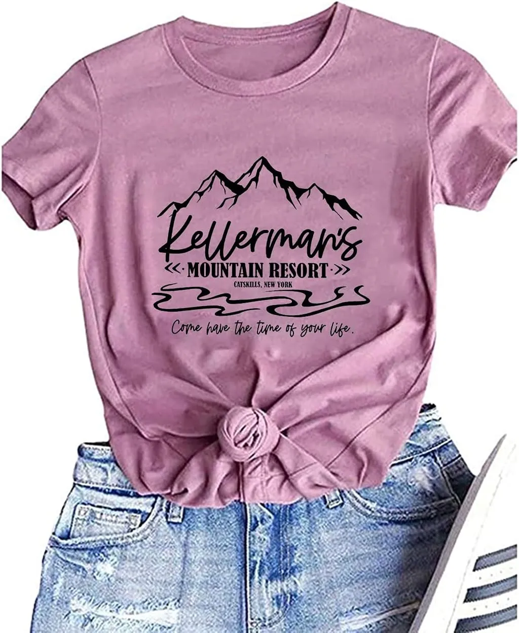 Yimoya Kellerman's Mountain Resort T Shirt Womens Favorite 80's Movie Tees Nobody Puts Baby in A Corner Shirt