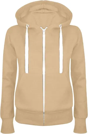 Zip Up Hoodies for Women 2024 Oversized Casual Fall Sweatshirts Fleece Long Sleeve Hooded Pullover with Pockets